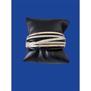 Neptune's Rings Black Hinged Bangle